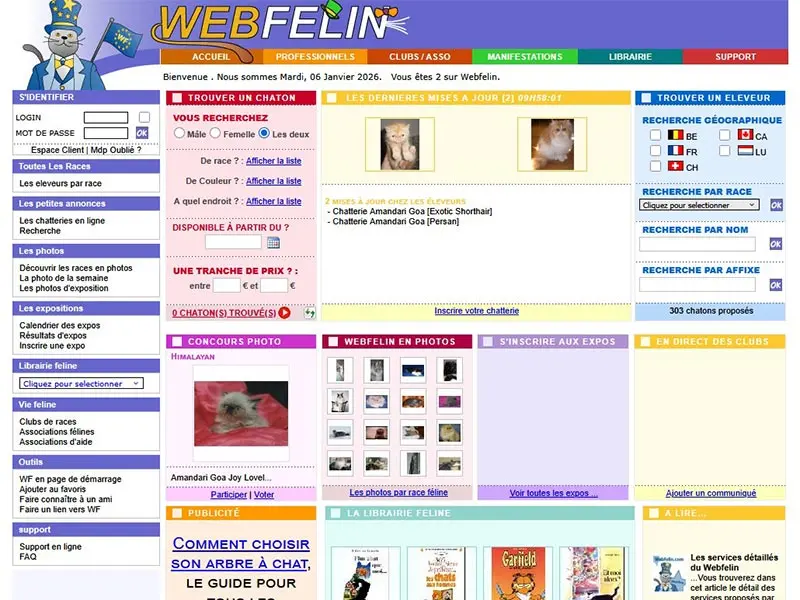 Webfelin.com : Le 1er portail félin européen