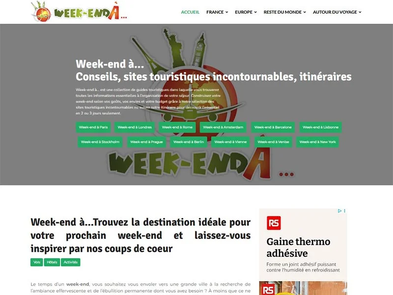 Week-end à...Trouvez la destination idéale pour votre prochain week-end