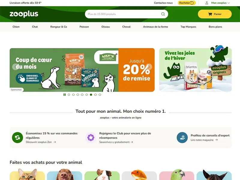 Zooplus, la plus grande animalerie en ligne